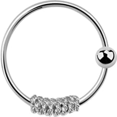 SJ Twisted Wire nose ring with ball