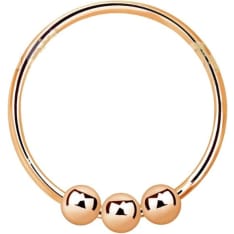 SJ Triple ball nose ring with ball