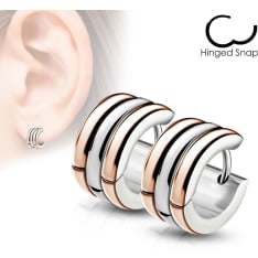 SJ Triple Dome Rose gold earrings