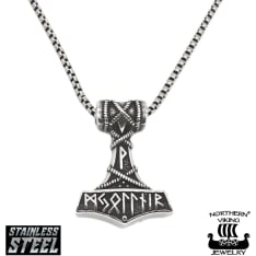 Northern Viking Jewelry Thorin Vasara Riimu kaulakoru