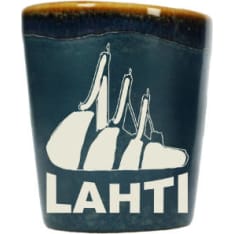 Happy traveler Lahti sininen rustiikkisnapsilasi