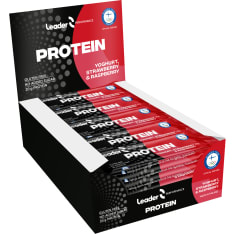 Leader Performance Protein Yoghurt, Strawberry & Raspberry 24x61 g Protein Bar