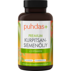 Puhdas+ Kurpitsansiemenöljy 500 mg 90 kaps ravintolisä
