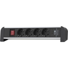 Airam Tabletop 4-osainen 2m USB pistorasialista