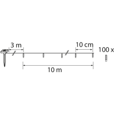 Airam Kilau Solar 100led 9,9m valolanka