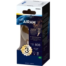 Airam A E27 3,8W 4000K 806lm kirkas Led vakiolamppu