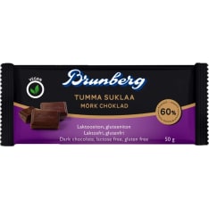 BRUNBERG 50 G TUMMA 60 % SUKLAALEVY