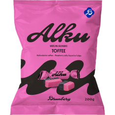 Brunberg Alku 200g Vadelma-Salmiakki toffee pussi