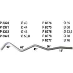 Fenno 860-P8376 bend pipes 90-60-45-30-21