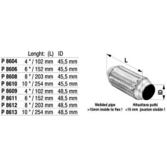 Fenno 860-P8611 joustoputki