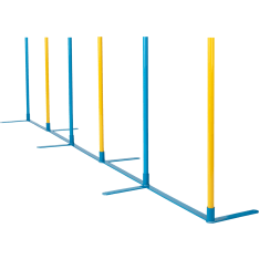 Aksa 6 pcs plastic agility sticks with folding frame