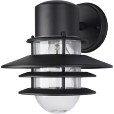 BrightSolar Shine down black wall lamp