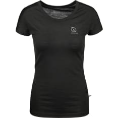 Anar Galda Black women's merino wool T-shirt