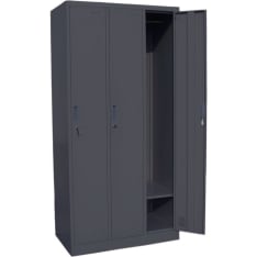 Timco 90x45x190cm 3-ovinen pukukaappi