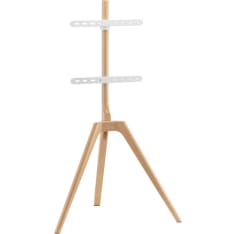Bandago 43-65" TV floor stand white/beech