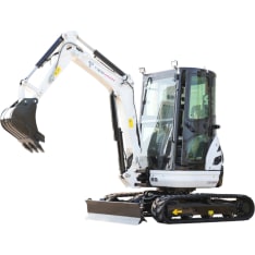 Tiermann CD-260R 2.6t Kubota-moottorilla ja ilmastoidulla hytillä varustettu minikaivinkone kolmella kauhalla