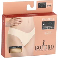 Bolero Invisible naisten 2-pack String Brief -alushousut