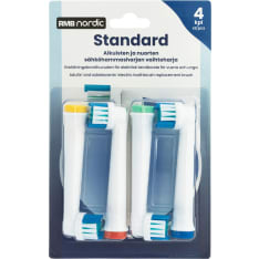 RMB Nordic Standard – 4-pack of replacement brush heads for electric toothbrushes