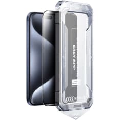 Le-On Silk Print privacy glass with mounting frame for iPhone 12/12 Pro