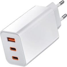 Le-On 2xUSB-C + 1xUSB-A 65 W GaN PD+QC laturi