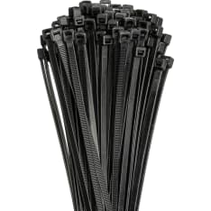 Dunwore 4.8 x 200 mm black PA66 cable tie 100 pcs