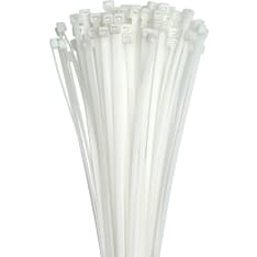 Timco valkoinen PA66 nippuside 100 kpl