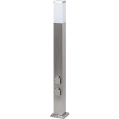 BrightSolar Volt steel 100 cm bollard light with sockets