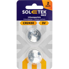 Soletek Max CR2430 2 kpl litiumparisto