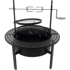 Black Flame Rotisserie Outdoor Fire Pit