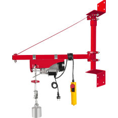 Moment 230 V winches: folding lifting arm and wall bracket