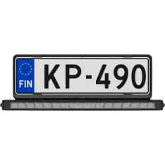Arctic Bright 120 W kaareva LED-lisävalo FI/EU-rekisterikilpitelineellä ja johtosarjalla