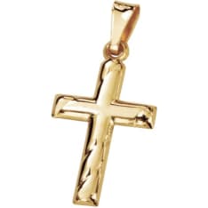 Saurum 708000000 gold cross pendant