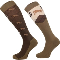 Wahlsten Caro Horseshoe cotton riding socks