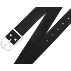 Veniz 35mm black leather belt