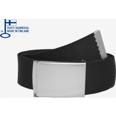 Veniz 40 mm black elastic canvas belt