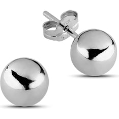 White gold earrings