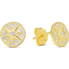 KT E-5258ZGP gold-plated stud earrings
