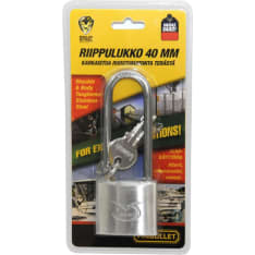 Finbullet  40 mm ruostumaton teräs pitkäsanka riippulukko