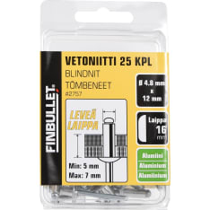 Finbullet 4.8 x 12mm alumiini vetoniitti 25kpl