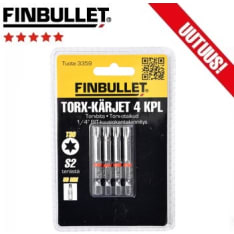 Finbullet 1/4" 50mm 5-osainen torx ruuvauskärkisarja