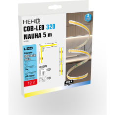 HehQ COB 320 5m 110lm/m 12V 4000K led-nauha