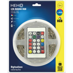 HEHQ 5M 12V 22W rgb digital led nauha 164 toimintoa