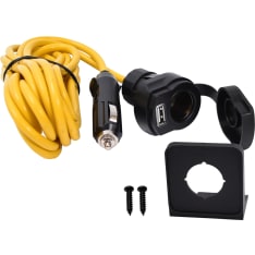 Axxel 3M 12V 15A USB 2.4A extension cord for cigarette lighter