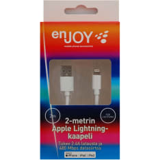 Enjoy 2 m lisensoitu Apple Lightning lataava datakaapeli