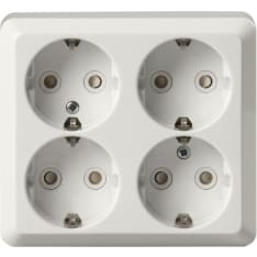 ABB Jussi IP20 4-os maadoitettu pintapistorasia