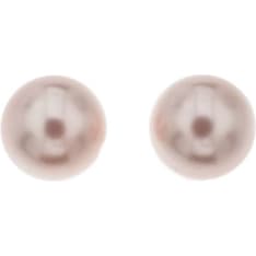 Silver Bar Pink Pearl 6 mm earrings