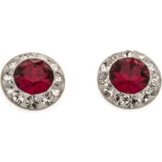 Silver Bar 0996 Spectrum 6mm ruby earrings