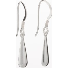 Silver Bar Flat tear drop earrings