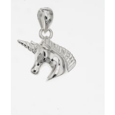 Silver Bar Unicorn plain pendant