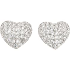 Silver Bar 2246 heart earrings